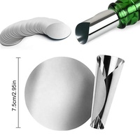 Bec verseur à vin en argent personnalisé Accessoires en argent Verseurs à vin avec arrêt de chute de papier d'aluminium Mini gouttes de vin