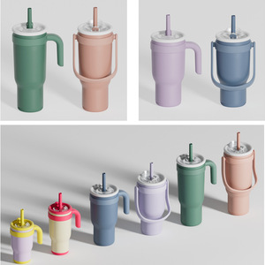 Stainless Steel Tumbler Double Wall Insulated With Handle Large Capacity For Travel Outdoor Use - Product Image 1
