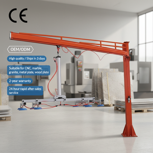 מנוף זרוע פנאומטי חדש לעומסים כבדים, קיבולת 500 ק\"ג, זרוע באורך חמישה מטרים, סיבוב 270 מעלות, מערכת הרמה עם בקרה אוטומטית לפלדת פחמן - Product Image 1