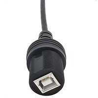 Câble d'extension USB 2.0 étanche, type B mâle vers B femelle, à montage sur panneau, pour imprimante, scanner