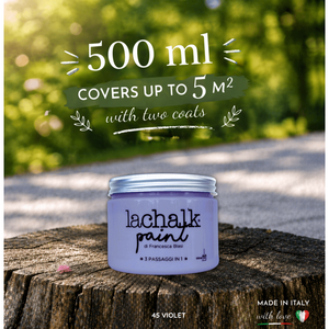 45 VIOLET 500 ml LaChalk the evolution of <b>chalk</b> paint Where <b>chalk</b> meets resin: Hybrid <b>Chalk</b> Resin Paint made in Italy - Product Image 2