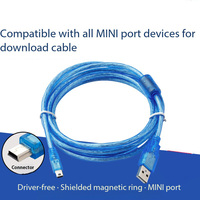 Câble de téléchargement de données pour programmation PLC, optimiseur de signal, avec ports USB carrés / Mini USB en T / Micro USB plats, pour contrôle industriel