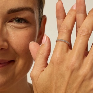 Custom Luxury High Quality Brass <b>Ring</b> Setting Full Diamond <b>CZ</b> Lab Created Gold Plated Trendy Fashion Wedding <b>Rings</b> for Women - Product Image 5