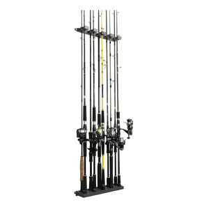 Stainless Steel Fishing <b>Rod</b> Storage Rack Vertical Horizontal Ceiling Wall Mounted 10 & Reels Storage Display - Product Image 1