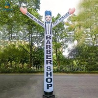 18 pies de alta resistencia atractivo tubo inflable hombre cielo bailarines para barbería