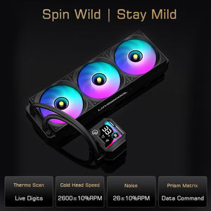 Segment kare sıcaklık ekran ile Lovingcool masaüstü bilgisayar su soğutucu CPU 240mm ARGB PC AIO CPU sıvı soğutma radyatörü - Product Image 6