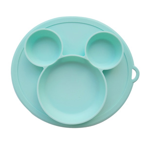 Ensemble de vaisselle pour bébé en silicone de qualité alimentaire avec motif Mickey pour l'apprentissage de la nourriture des bébés, vaisselle mignonne pour bébé - Product Image 5
