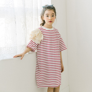 Nouveaux produits : Robes longues rayées pour enfants et bébés filles, vêtements assortis pour la famille, vente en gros depuis la Chine - Product Image 4