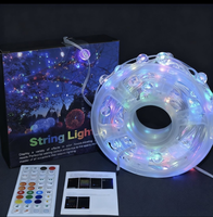 Guirlande lumineuse LED intelligente multicolore RGB, contrôlée par application, alimentée par USB, pour la décoration d'ambiance de Noël et de la maison