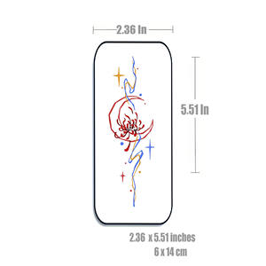 Nuevas Pegatinas de Tatuajes Pintadas con Efecto Hiperrealista de Diseño Personalizado, Seguras para la Piel, Líneas Lunares para Mujeres, Brazos y Clavículas - Product Image 3