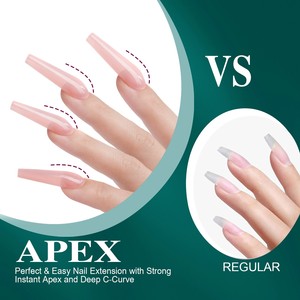 Pointes de faux ongles en gel souple pour arc incurvé, 16 tailles, capsules d'amande à couverture complète, extension d'ongles artificiels pour cercueil français - Product Image 3