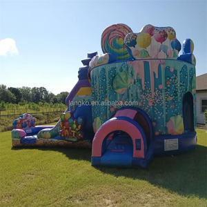 <span class=keywords><strong>Castillo</strong></span> Inflable con Tobogán, Combo Inflable con Temática de Niña, Brincolín Comercial para Niños - Product Image 1