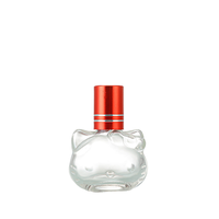 Haute qualité 10ml verre rechargeable mignon chat en forme de rouge bleu clair vide Premium bouteille de parfum