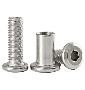 Vis de connexion pour meubles M5 M6 M8 M10 M12, mâ<span class=keywords><strong>le</strong></span>-femelle, à <span class=keywords><strong>tête</strong></span> plate hexagonale, <span class=keywords><strong>avec</strong></span> <span class=keywords><strong>écrou</strong></span> cylindrique - Product Image 5