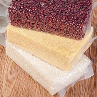 Sacs sous vide à soufflets latéraux imprimés sur mesure de 1 à 5 kg, scellables à chaud, avec poignée, résistants à l'humidité, pour le stockage alimentaire, emballage en plastique et nylon pour lait et gelée