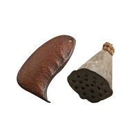 Bijoux perlés DIY en texture naturelle de coquille de noix, tressés, avec pendentifs haricot de la paix et écorce d'acorn, pour colliers, boucles d'oreilles et chaînes de pull