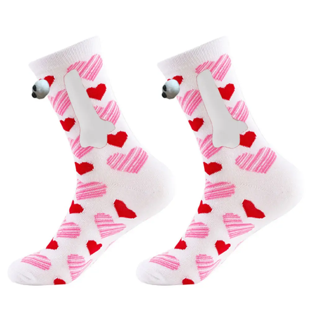 Новый дизайн, подарки на день Святого Валентина, женские магнитные носки с 3d глазами