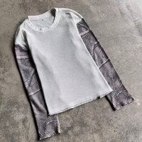T-shirt thermique en coton gaufré de haute qualité pour hommes – Fabricant de t-shirts décontractés à manches longues et coupe courte, personnalisables et épais