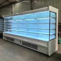 Réfrigérateur ouvert de supermarché Affichage Multideck Open Chiller pour fruits légumes Lait-Réfrigérateur de boissons à température unique