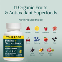 Capsules de superaliments aux fruits 11-en-1 à marque privée avec baies d'açaï et canneberges pour le bien-être et l'éclat naturel des femmes