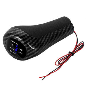 Poignée de levier de vitesse manuelle BMW en cuir 5/6 vitesses avec logo lumineux rétroéclairé bleu, design ergonomique - Product Image 4