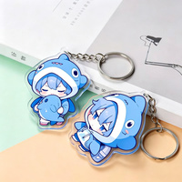 Porte-clés en acrylique personnalisés en gros, transparents, avec photo de personnage d'anime ou de dessin animé, accessoires de porte-clés, vente en gros