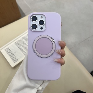 غطاء هاتف آيفون 17 برو ماكس من السيليكون السائل مع حامل مغناطيسي دوار 360 درجة وحماية للكاميرا، متوافق مع 16 بلس و15 و14 و13 و12 - Product Image 6