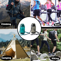 Bouteille d'eau Tritan 1,2 L de qualité alimentaire avec filtre alcalin intégré, portable pour le camping