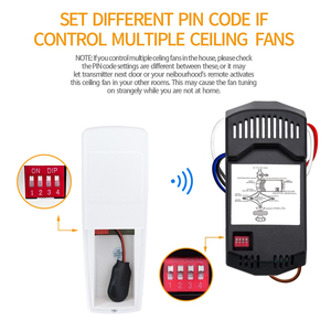 Phổ thông minh Wifi quạt trần điều khiển từ xa kit, ba tốc độ điều khiển cộng với chức năng mờ cho một loạt các Quạt trần - Product Image 2