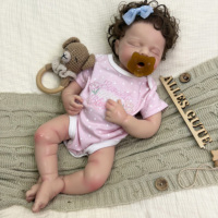 Poupée Reborn LouLou de 20 pouces, réaliste, à bouche ouverte, corps entier en silicone avec cheveux implantés, nouveau-né réaliste, poupée bébé fille
