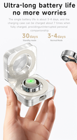 Anillo Inteligente SR08 de Acero Inoxidable, Control por Aplicación, Monitor de Actividad Física, Monitor de Sueño, Pantalla LED, Batería de 5-10 Días, Resistente al Agua 5 ATM, Monitor de Sueño