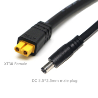Câble de charge Amass XT30 femelle vers prise DC 5.5*2.5mm pour batterie de vélo électrique et trottinette électrique 18AWG