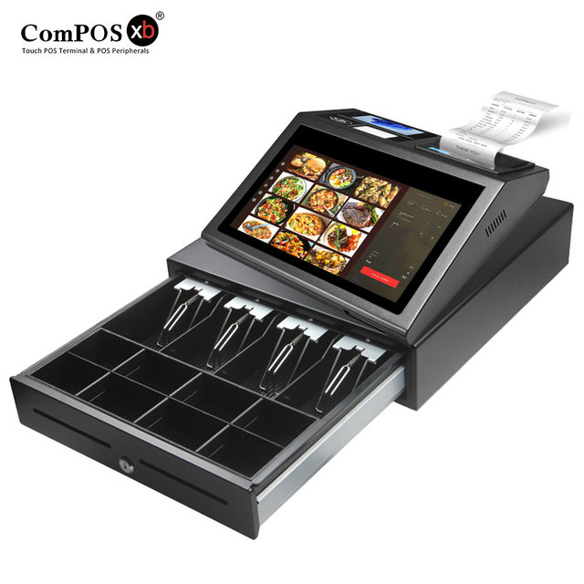 DP1162 Android Cash Register Point of Sale Systems POS Tablet NFC Supermarket Atm Machine with Cash Box All in One POS Terminal