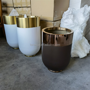 Jarrones Grandes de Lujo Negros y Dorados, Macetero Moderno de Acero Inoxidable de 70 cm de Alto para Decoración del Hogar - Product Image 6