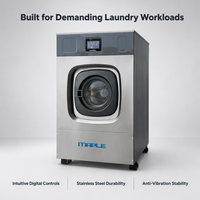 Best 50Kg Stainless Steel Electric Fuel Automatic Washer Extractor Machine Quality Laundry Equipment for Hotels