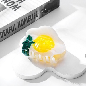 Pinza para el pelo de mujer estilo coreano 2026, nueva, con forma de comida, de acetato, para moños y peinados, accesorio con diseño de donut y croissant. - Product Image 5