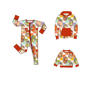 カスタムクリスマス車プリントデザイン赤ちゃん足ロンパー新生児長袖竹赤ちゃんパジャマ - Product Image 5