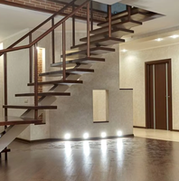 Escalier droit moderne et minimaliste Prima, design flottant sans poutre, pour appartement, villa, maison