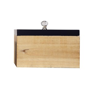 Metal solid wood jewelry decorative box set iron storage box rectangle box
