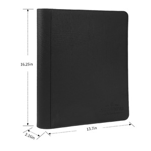 Raccoglitori Personalizzati <span class=keywords><strong>in</strong></span> Pelle PU con 9 Tasche e Cerniera per Carte Collezionabili TCG - Product Image 4