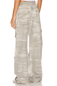 Pantalon baggy délavé personnalisé pour dames Jean <span class=keywords><strong>taille</strong></span> <span class=keywords><strong>basse</strong></span> boyfriend de haute qualité avec poches latérales pour femmes - Product Image 3