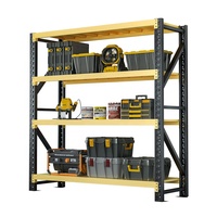 Supports de stockage de systèmes de rayonnage d'entrepôt à 4 niveaux en métal de haute qualité pour pièces automobiles