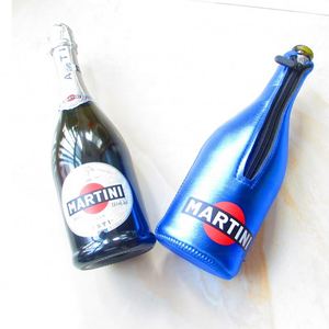 Luxury Fashion Metallic Gold Custom Logo <b>750ml</b> Neoprene Insulated Champagne <b>Bottle</b> Cooler Wine Sleeve - Product Image 6