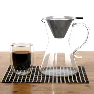 2022 Top Standard alto borosilicato Thermos tè caffettiera vetro caffè strumenti da tè caffettiera
