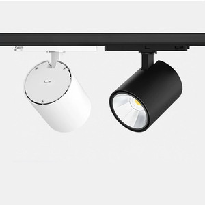 Projecteur sur rail LED COB commercial 30W 40W CCT réglable 3000K 4000K 5000K Angle de faisceau multiple 15° °   24 °   38 °   60 ° - Product Image 1