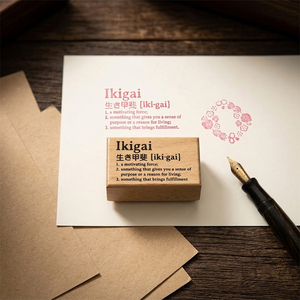 Tampon encreur en bois personnalisé avec logo gravé pour scrapbooking, journal, bricolage, artisanat, <span class=keywords><strong>album</strong></span> en papier, usage quotidien au bureau - Product Image 2