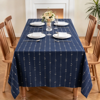 Nappe Rectangulaire Vintage à Rayures Verticales, Housse de Table Imprimée Douce pour la Maison, la Salle à Manger, les Banquets, la Décoration d'Hôtel, Taille Personnalisée OEM