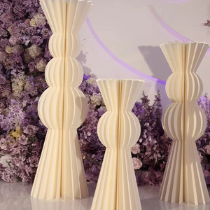New Round Foldable Paper Columns <b>Display</b> Pedestals <b>Stands</b> Centerpieces for Wedding Table Cylinder Pedestal <b>Stand</b> for Parties - Product Image 5