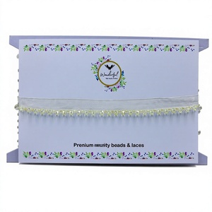 Wholesale Decorative Sparkle KT Model Customized Size Glass Crystal <b>Beaded</b> Lace Fringe Tassel Trim Colorful From Gujarat - Product Image 1