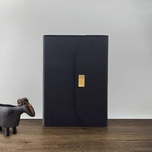 Carnet à spirale A5 sur mesure haut <span class=keywords><strong>de</strong></span> gamme à trois volets avec clip magnétique - Cahier <span class=keywords><strong>de</strong></span> notes professionnel et <span class=keywords><strong>de</strong></span> réunion <span class=keywords><strong>de</strong></span> qualité supérieure - Product Image 2